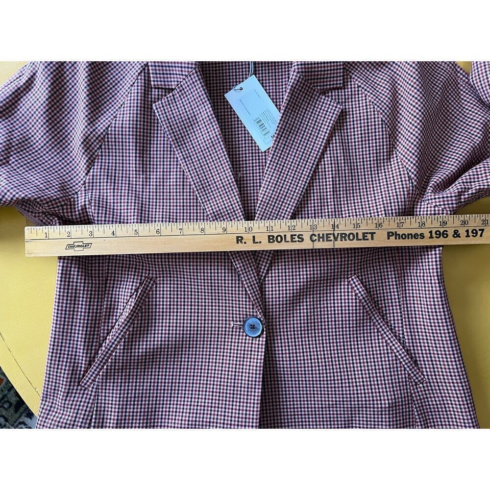 ☀️A New Day Brown Plaid Blazer Jacket Size M NWT - Picture 5 of 7